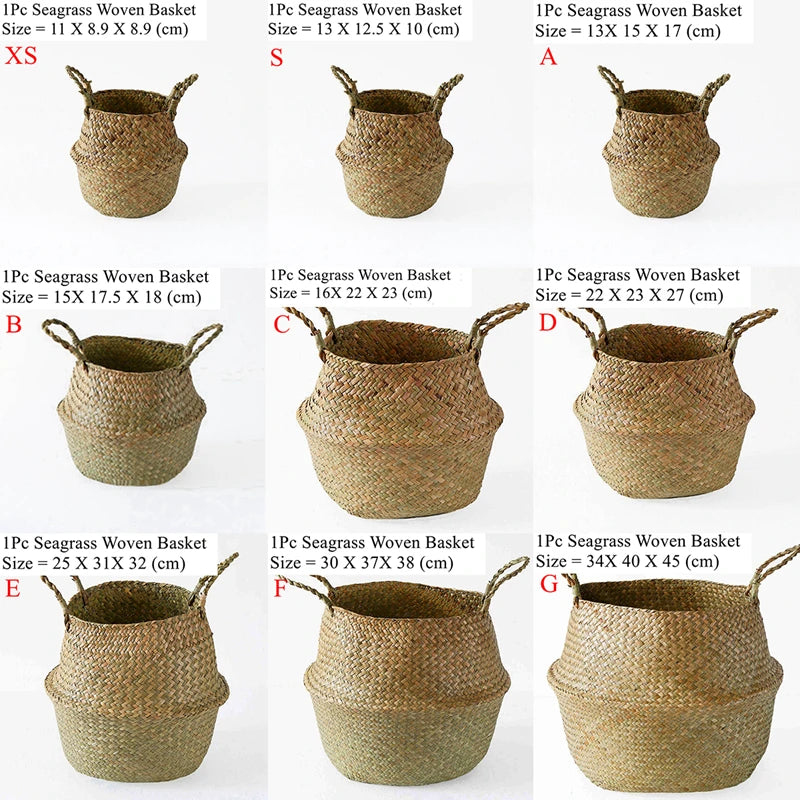 Woven Seagrass Belly Basket