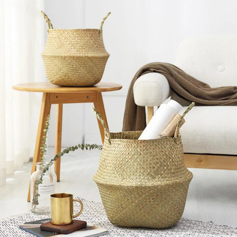 Woven Seagrass Belly Basket