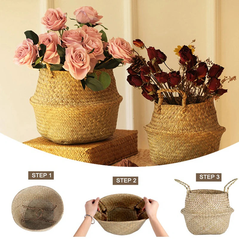 Woven Seagrass Belly Basket
