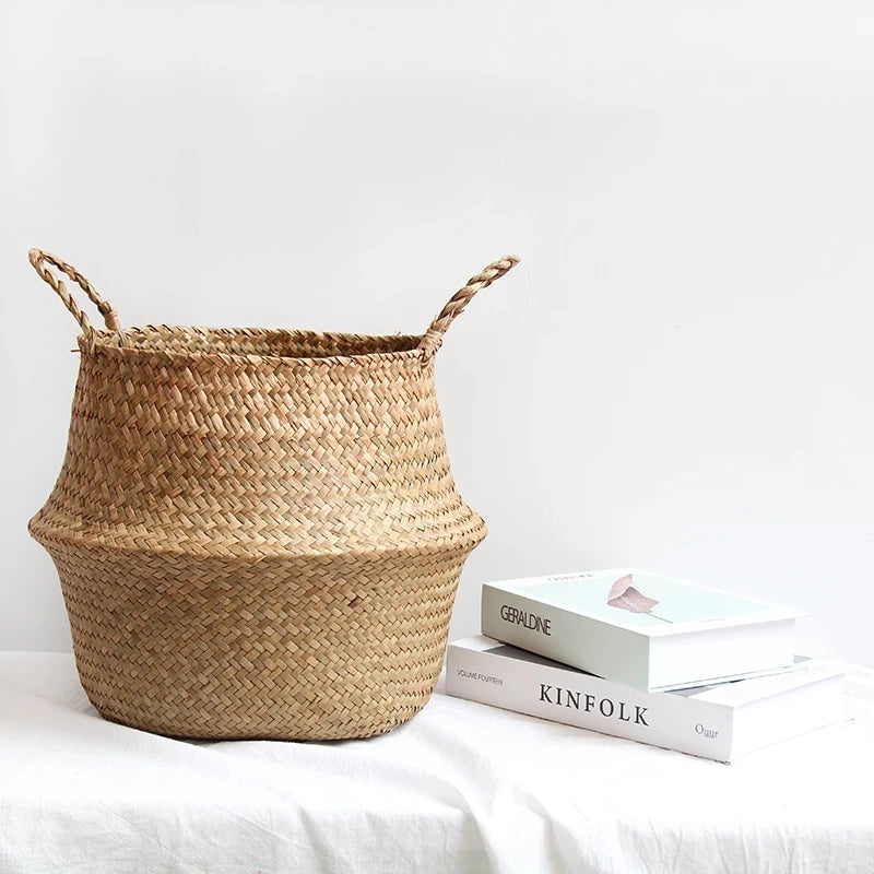Woven Seagrass Belly Basket