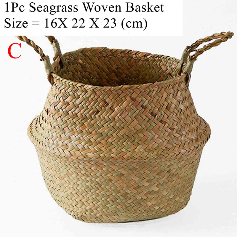 Woven Seagrass Belly Basket