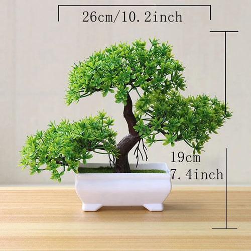 Faux Green Bonsai Tree