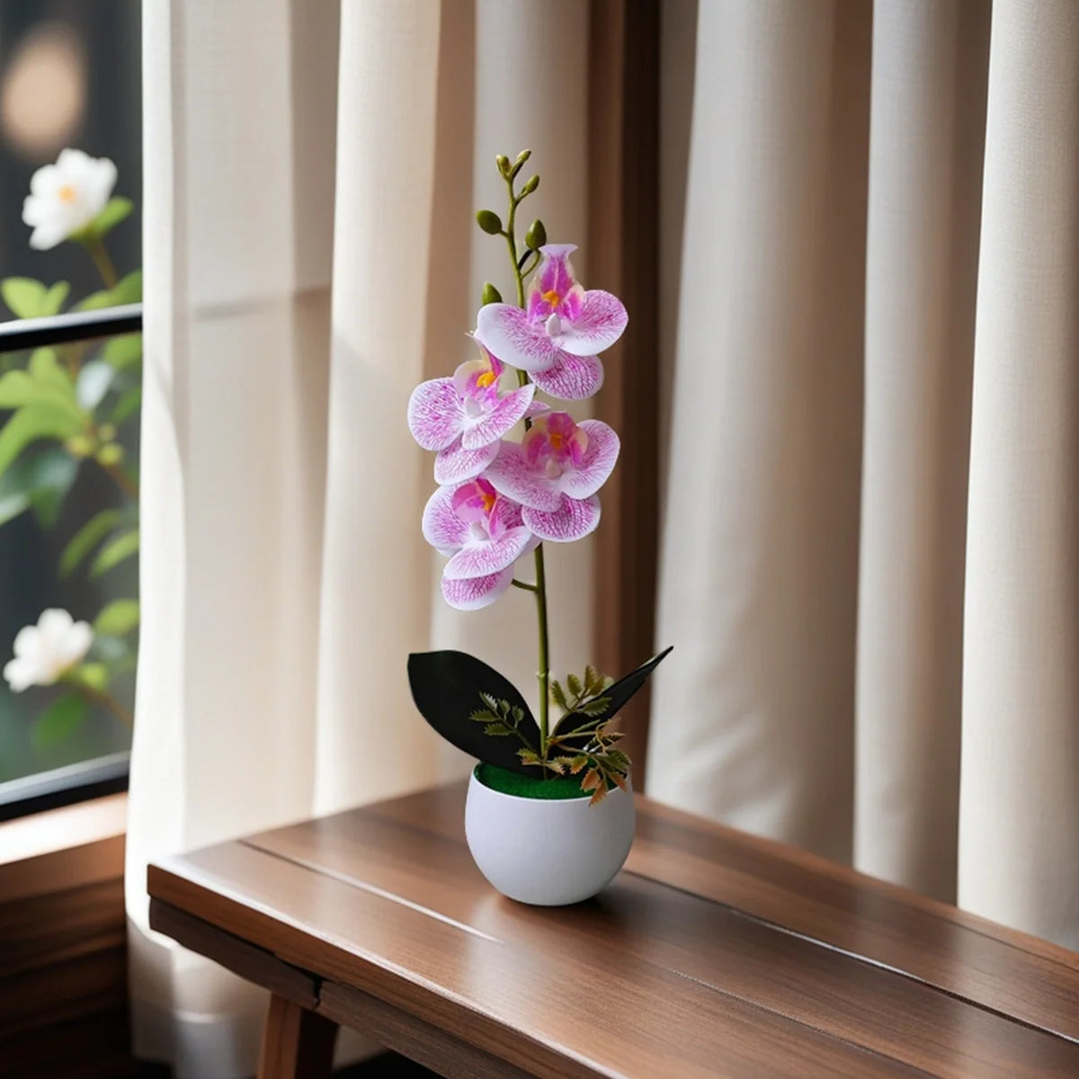 Faux Orchid in Pot