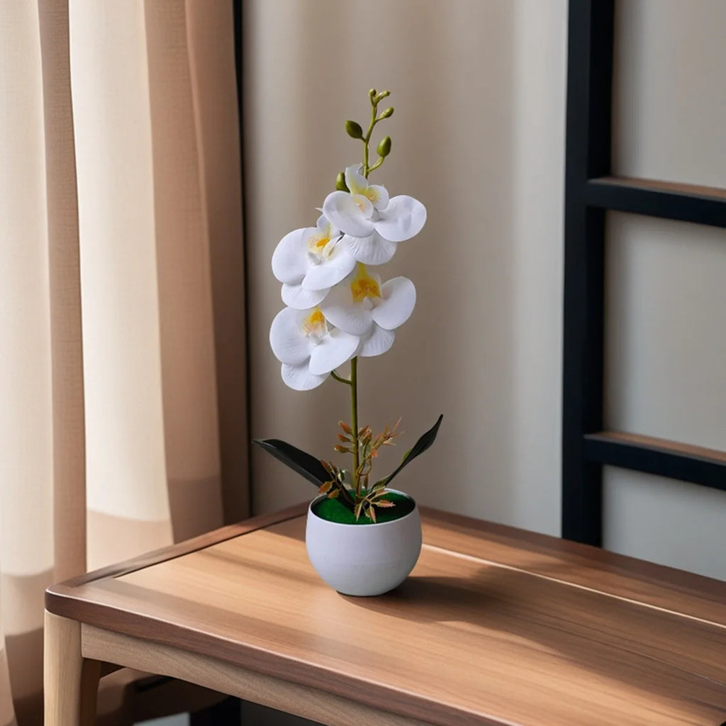 Faux Orchid in Pot