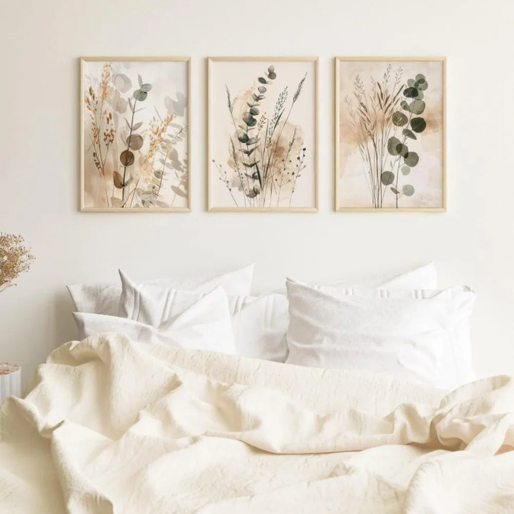 Minimalist Eucalyptus Print Set of 3