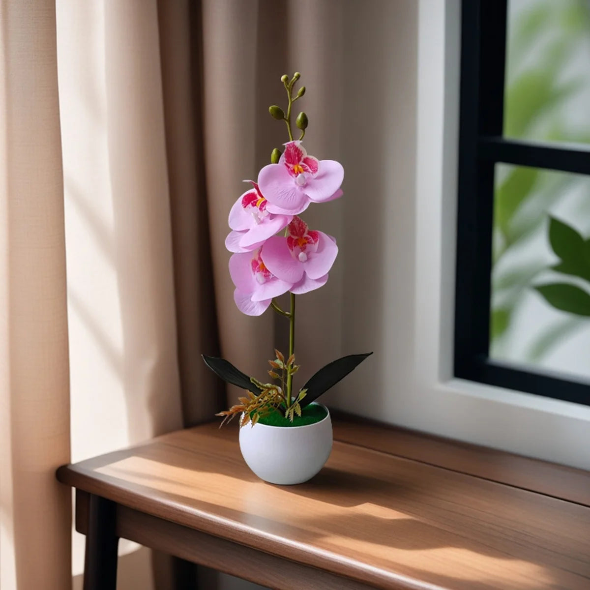 Faux Orchid in Pot