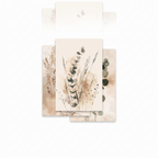 Minimalist eucalyptus print set of three on white